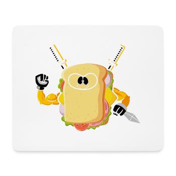 Sandwich Ninja Karate Warrior Japon Cadeau - Tapis de souris (format paysage) - blanc - Devant