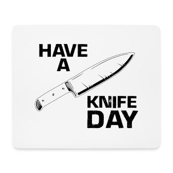 Leben ist besser mit Messer Messersammler - Mousepad (Querformat) - Weiß - Vorne