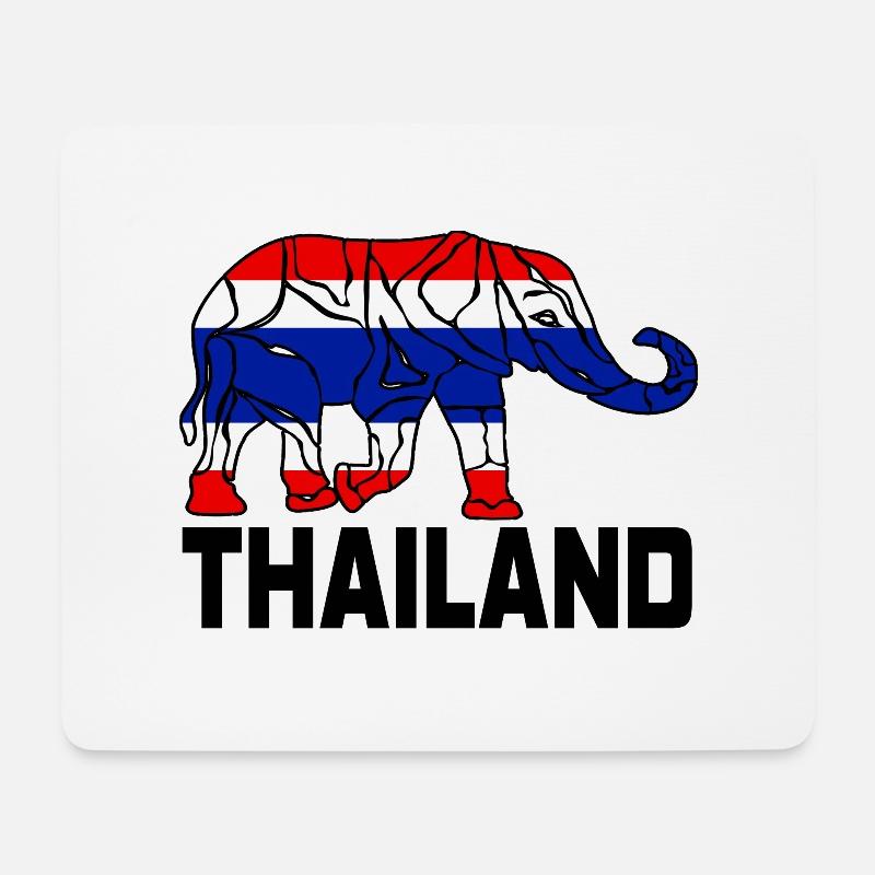 Thailand Elephant / Gift / Gift Idea - Mouse Pad (horizontal) - white