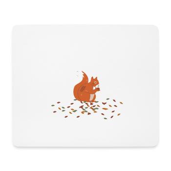 écureuil - Tapis de souris (format paysage) - blanc - Devant