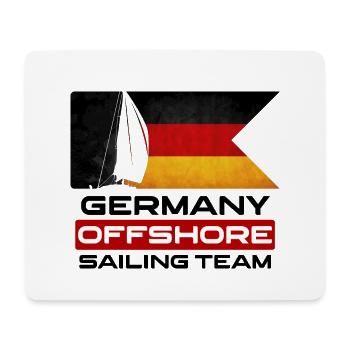 Voile Bateau Offshore Équipe Marins - Tapis de souris (format paysage) - blanc - Devant