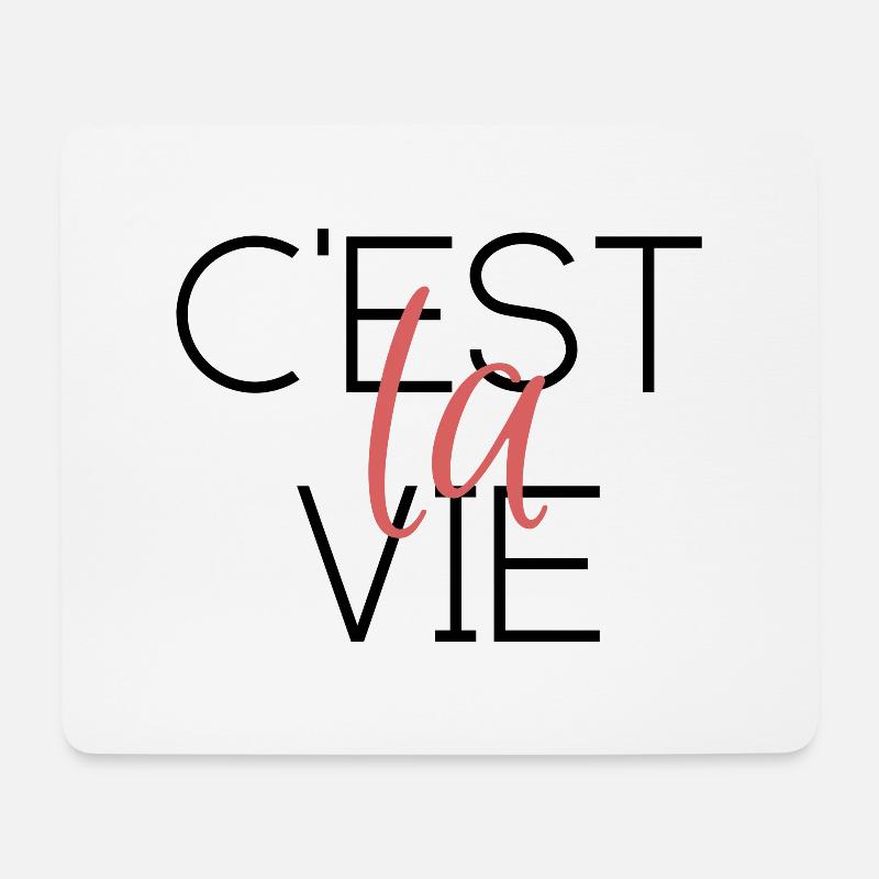 So ist das Leben - Ces‘t la Vie - Mousepad (Querformat) - Weiß