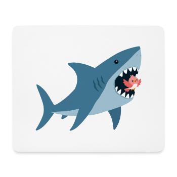 Hai - Mousepad (Querformat) - Weiß - Vorne
