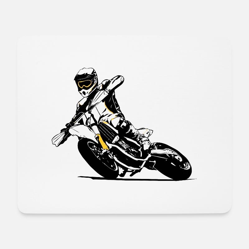 Supermoto - Supermotard - Mousepad (Querformat) - Weiß