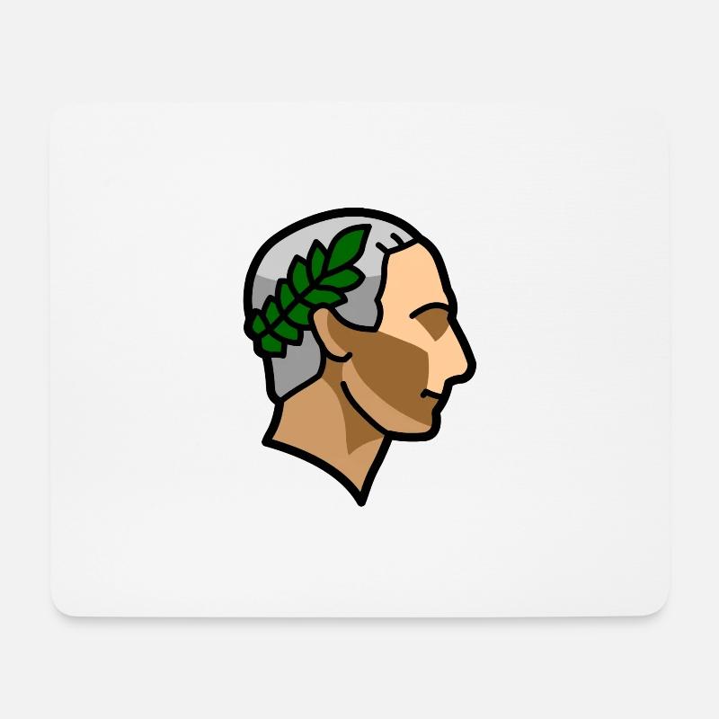 Random 012 Caesar - Mousepad (Querformat) - Weiß