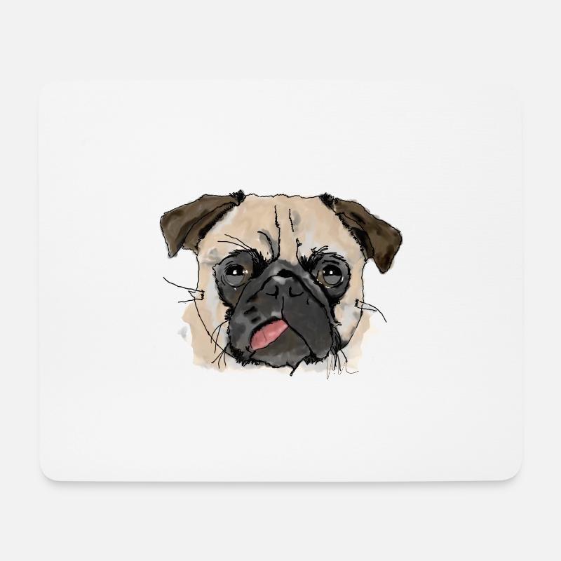 Pug - Mouse Pad (horizontal) - white