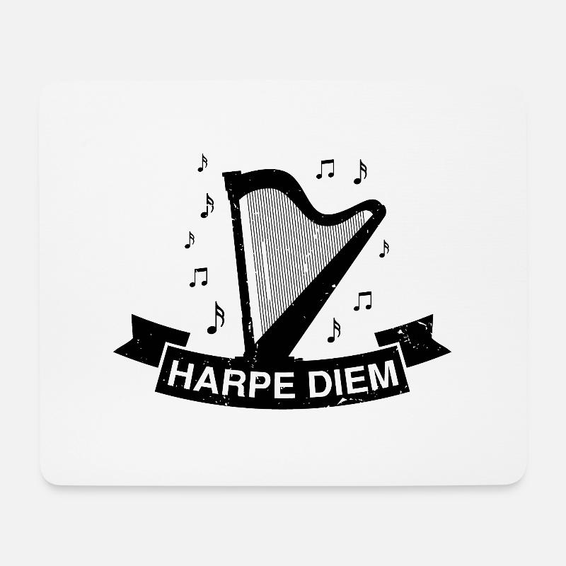 Conceptions de joueurs de harpe pour les conceptions de joueurs de harpe - Tapis de souris (format paysage) - blanc