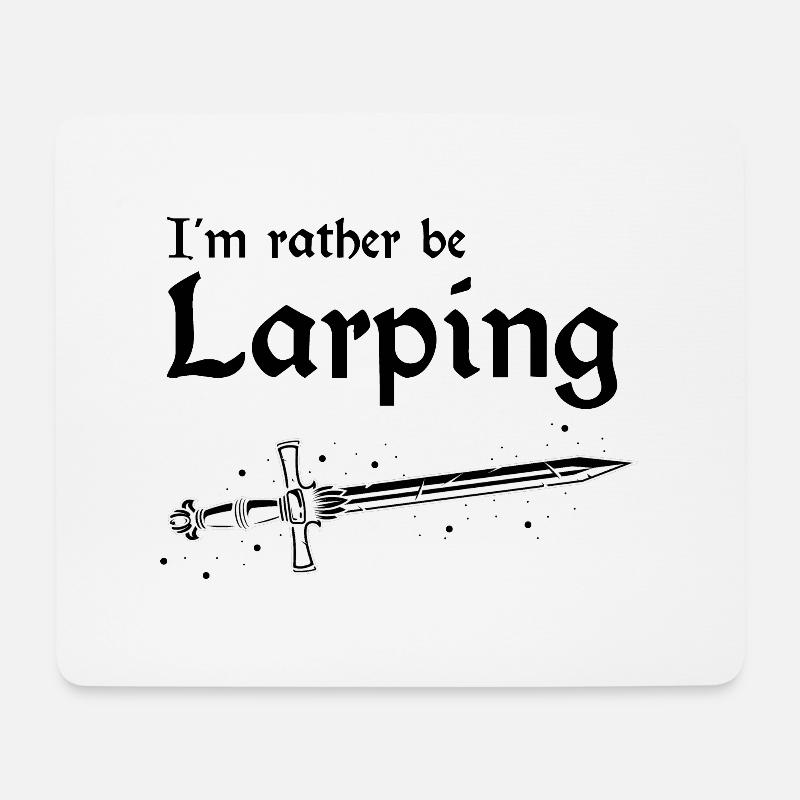 Larping für Fantasy-Rollenspiele und Schwertkämpfe - Mousepad (Querformat) - Weiß