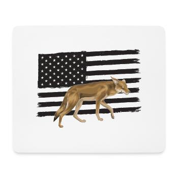 Capture de coyotes et conception de chasseur de coyotes - Tapis de souris (format paysage) - blanc - Devant