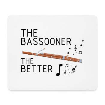 Bassoon for bassoon reed and bassoonist - Mouse Pad (horizontal) - white - Front