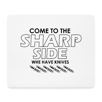 Vater und Messerasmmler Messerfan Papa Design - Mousepad (Querformat) - Weiß - Vorne