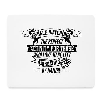Whale design for whales and blue whales or beluga whales - Mouse Pad (horizontal) - white - Front