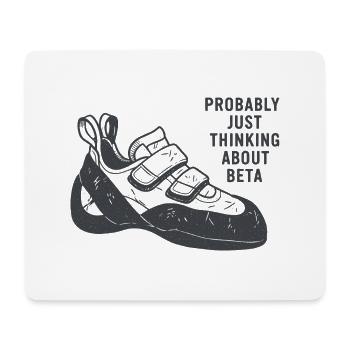 Beta Thought Sneaker Tee - Mousepad (Querformat) - Weiß - Vorne