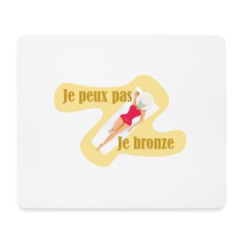 Je peux pas je bronze - Tapis de souris (format paysage) - blanc - Devant