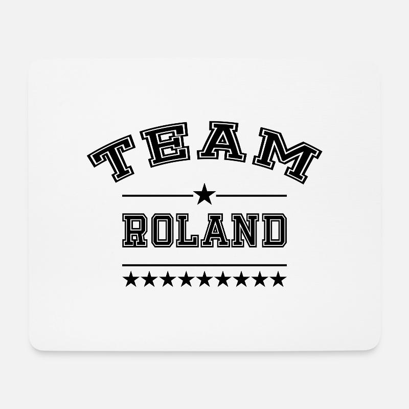Team Roland - Mousepad (Querformat) - Weiß