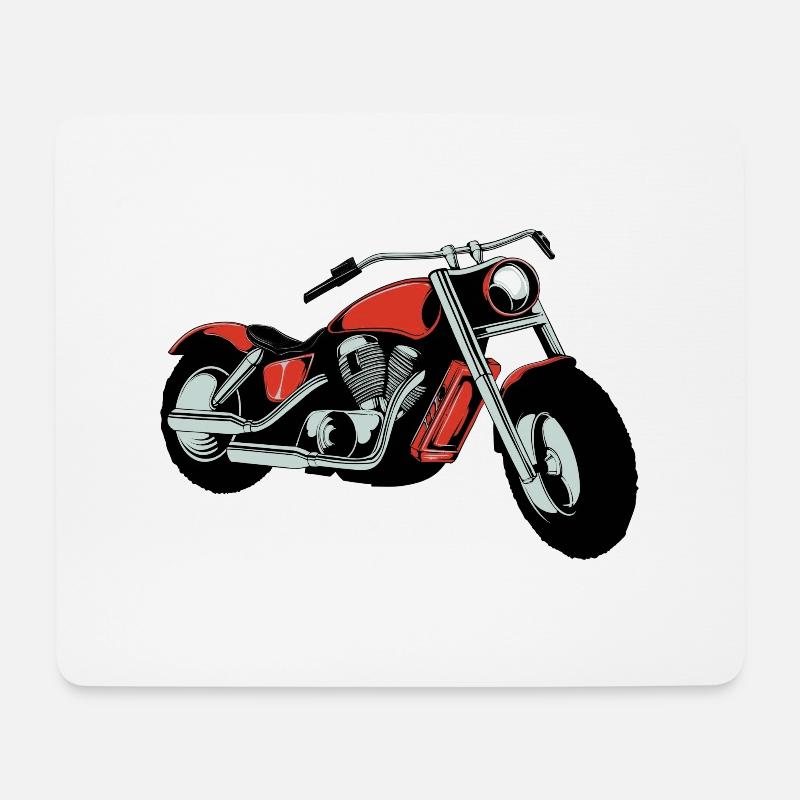 motorcycle - Mouse Pad (horizontal) - white