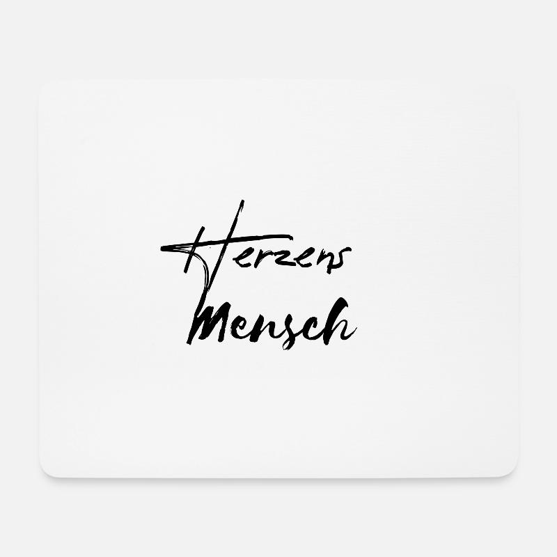 Herzensmensch Liebe Freundschaft - Mousepad (Querformat) - Weiß