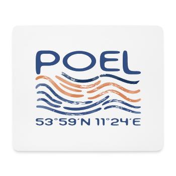 Poel Insel Ostsee GPS Koordinaten - Mousepad (Querformat) - Weiß - Vorne