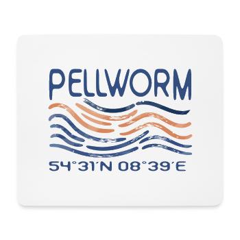 Pellworm Nordsee Insel GPS Koordinaten - Mousepad (Querformat) - Weiß - Vorne