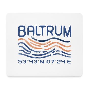 Coordonnées GPS Baltrum Mer de l’Île de la mer du Nord - Tapis de souris (format paysage) - blanc - Devant