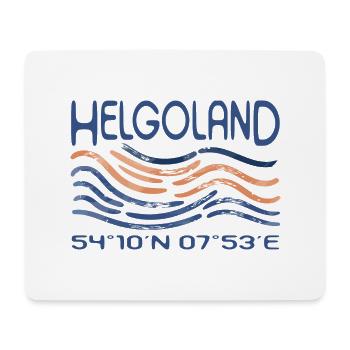 Helgoland GPS Koordinaten Nordsee Insel Lange Anna - Mousepad (Querformat) - Weiß - Vorne