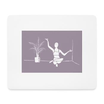 Yogi In The Habitat - Be Your Zen Illustration Popart - Mouse Pad (horizontal) - white - Front
