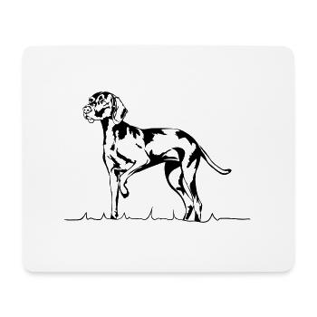 LES WEIMARANS chiens de chasse chasseur chien Wilsigns - Tapis de souris (format paysage) - blanc - Devant