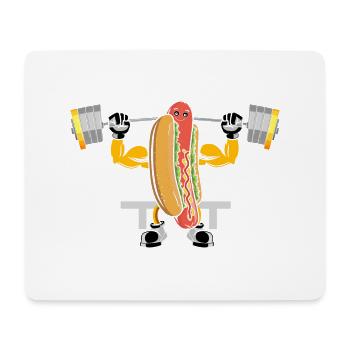 Hot Dog Bodybuilding Fitness Gym Geschenk - Mousepad (Querformat) - Weiß - Vorne