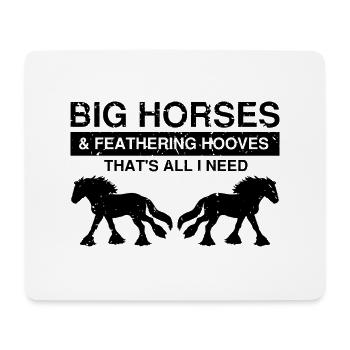 Conception Clydesdale pour clydesdale Riders - Tapis de souris (format paysage) - blanc - Devant