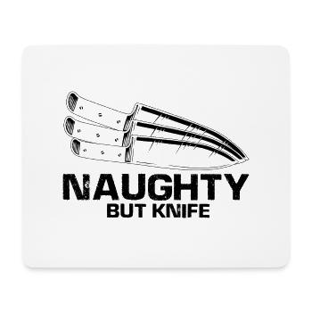 Leben ist besser mit Messer Messersammler - Mousepad (Querformat) - Weiß - Vorne