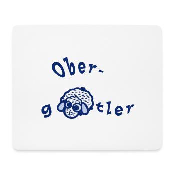 Oberg Schaf tler blauweiß - Mousepad (Querformat) - Weiß - Vorne