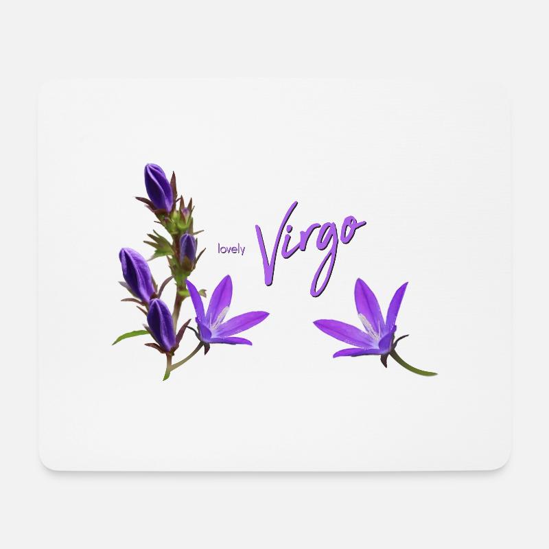 Jungfrau Sternzeichen Jungfrau Glockenblume - Mousepad (Querformat) - Weiß