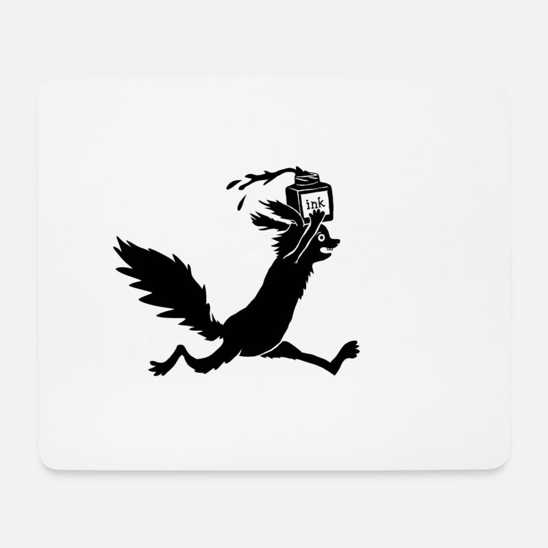 Eichhörnchen Tusche - Mousepad (Querformat) - Weiß
