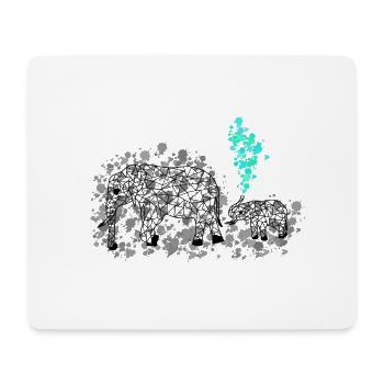Elefantt GeomeTRIX - Mousepad (Querformat) - Weiß - Vorne