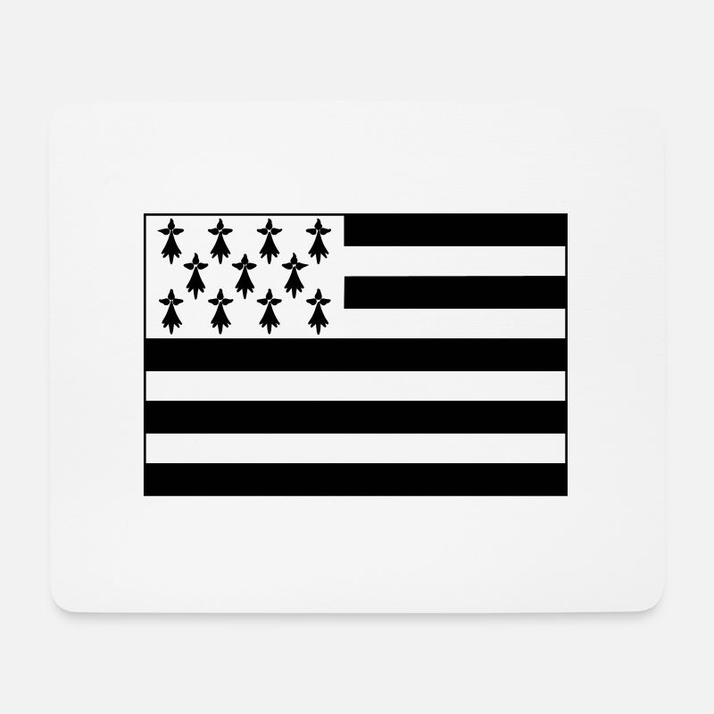 Breton flag number 2 - Mouse Pad (horizontal) - white