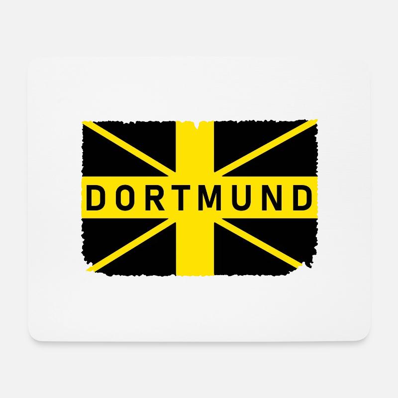 Dortmund - Flagge - Mousepad (Querformat) - Weiß