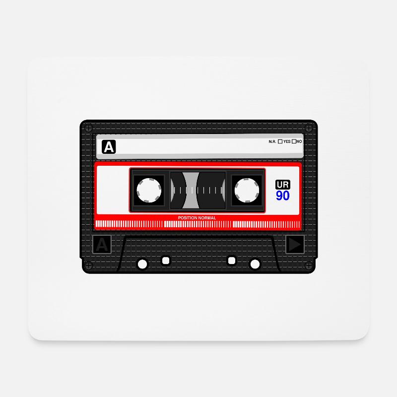 Kassete - Mousepad (Querformat) - Weiß