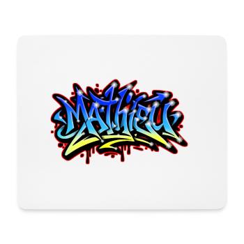 Mathieu Graffiti Printable Blue Yellow - Mouse Pad (horizontal) - white - Front