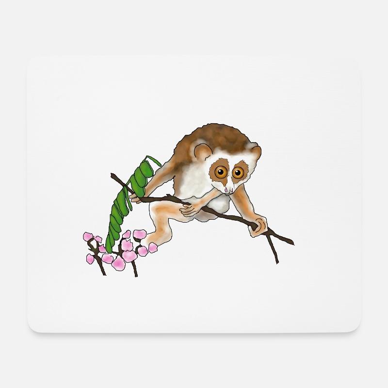 Plumplori - Mousepad (Querformat) - Weiß