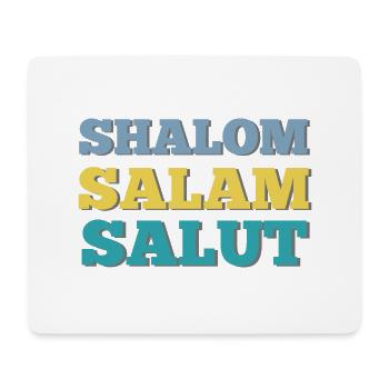 Shalom salam hi - Liebes- und Freundschaftszitat - Mousepad (Querformat) - Weiß - Vorne