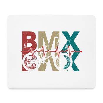 BMX Pulse Fahrrad Logo - Mousepad (Querformat) - Weiß - Vorne