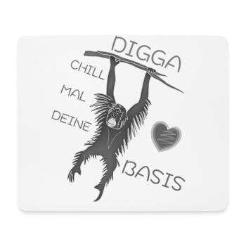 DIGGA CHILL MAL DEINE BASIS - Mousepad (Querformat) - Weiß - Vorne