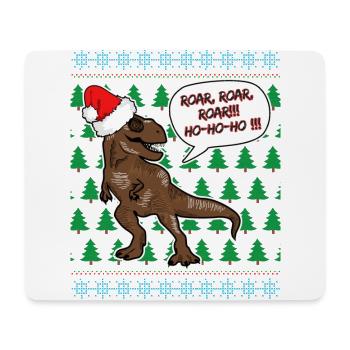 T Rex Christmas Jumper Dinosaurier Fan Weihnachten - Mousepad (Querformat) - Weiß - Vorne