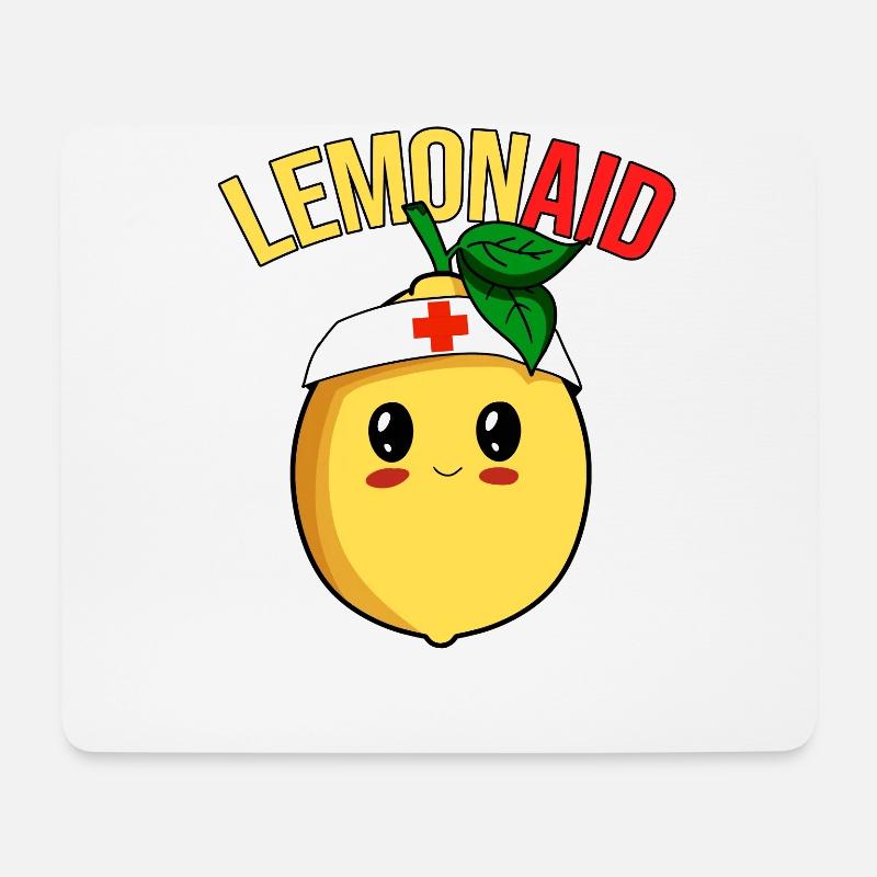 Zitrone Spruch - Mousepad (Querformat) - Weiß
