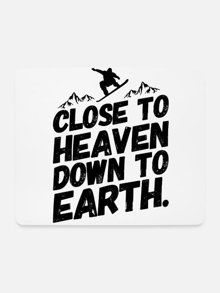 Snowboarding Snowboard Snowboarder Sky - Mouse Pad (horizontal) - white