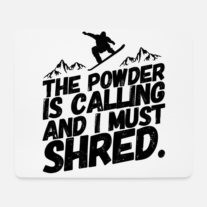 Snowboarding Snowboard Snowboarder Shred - Mousepad (Querformat) - Weiß