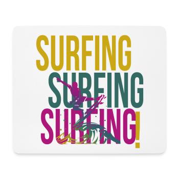 Surf surf Surf Police Retro Vintage - Tapis de souris (format paysage) - blanc - Devant