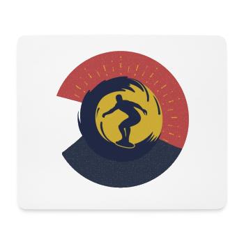 Surfen Surfer Surf Kreis - Mousepad (Querformat) - Weiß - Vorne