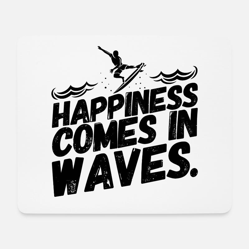 Surfen Surfer Surf Lustig Sprüche Glück - Mousepad (Querformat) - Weiß