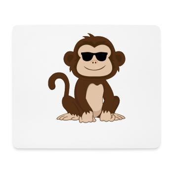 Affe Cooler Cooles Äffchen Baby Geschenkidee - Mousepad (Querformat) - Weiß - Vorne